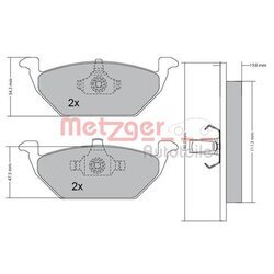 Sada brzdových platničiek kotúčovej brzdy METZGER 1170027