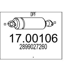 Filter sadzí/pevných častíc výfukového systému MTS 17.00106