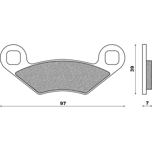 Brzdové doštičky NEWFREN FD0302SV1 (zmes OFF ROAD ATV SINTERED) 2 ks v balení