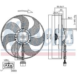 Ventilátor chladenia motora NISSENS 85544 - obr. 5