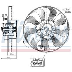 Ventilátor chladenia motora NISSENS 85684 - obr. 5