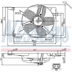 Ventilátor chladenia motora NISSENS 85005 - obr. 5