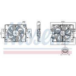Ventilátor chladenia motora NISSENS 850063