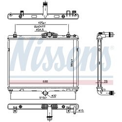 Chladič motora NISSENS 606055 - obr. 4