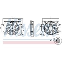 Ventilátor chladenia motora NISSENS 850049