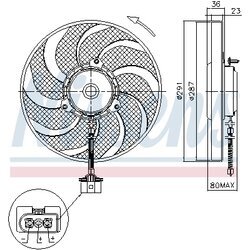 Ventilátor chladenia motora NISSENS 85545 - obr. 5