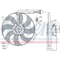 Ventilátor chladenia motora NISSENS 85796 - obr. 5
