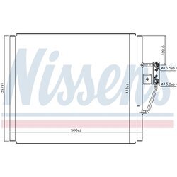 Kondenzátor klimatizácie NISSENS 94529 - obr. 1