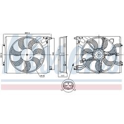 Ventilátor chladenia motora NISSENS 850050