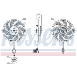 Ventilátor chladenia motora NISSENS 85596