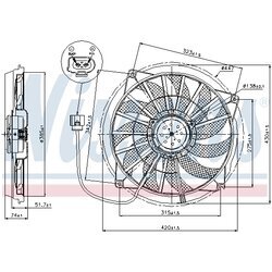 Ventilátor chladenia motora NISSENS 85637