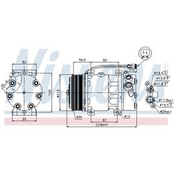 Kompresor klimatizácie NISSENS 89035 - obr. 4