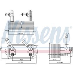 Chladič motorového oleja NISSENS 91300 - obr. 4
