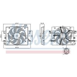 Ventilátor chladenia motora NISSENS 850064