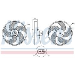 Ventilátor chladenia motora NISSENS 85672 - obr. 6