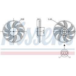 Ventilátor chladenia motora NISSENS 850105
