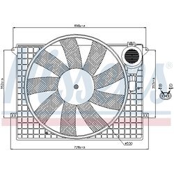 Ventilátor chladenia motora NISSENS 85401 - obr. 4