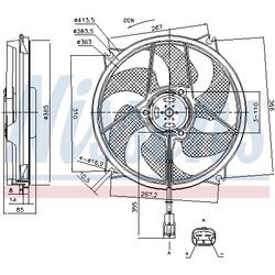 Ventilátor chladenia motora NISSENS 85788 - obr. 5