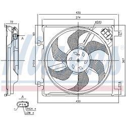 Ventilátor chladenia motora NISSENS 85869 - obr. 4