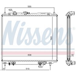 Chladič motora NISSENS 62802 - obr. 5