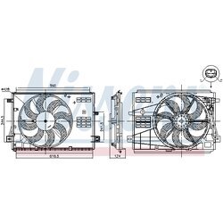 Ventilátor chladenia motora NISSENS 85973