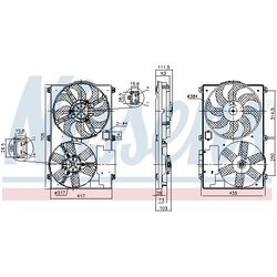 Ventilátor chladenia motora NISSENS 850092