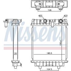Chladič motora NISSENS 606644 - obr. 1