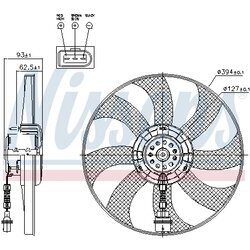 Ventilátor chladenia motora NISSENS 85549 - obr. 5