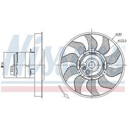 Ventilátor chladenia motora NISSENS 85619 - obr. 4
