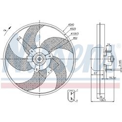 Ventilátor chladenia motora NISSENS 85668 - obr. 5