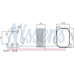 Chladič motorového oleja NISSENS 90745 - obr. 6