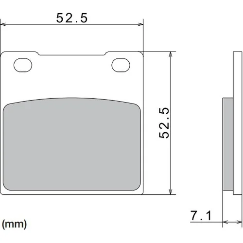 Brzdové doštičky NISSIN A0120 (polokovová zmes) 2 ks v balení