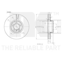 Brzdový kotúč NK 341572 - obr. 2