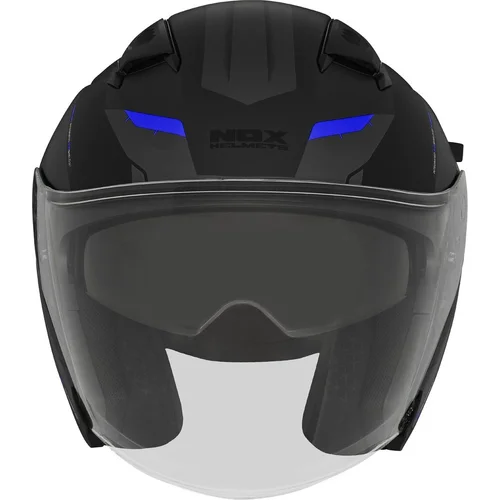 Prilba N130 KLINT (čierna matná, modrá, veľkosť XS) /NOX/ - obr. 1