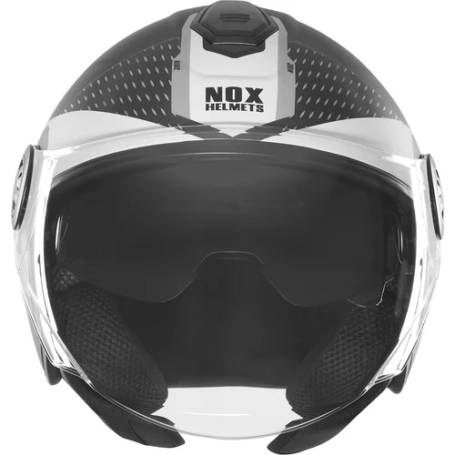 Prilba N182 ROUND (čierna matná, strieborná, veľkosť XS) /NOX/ - obr. 1