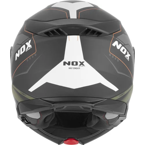 Prilba N967 CONQUER (čierna matná, khaki, oranžová, veľkosť S) /NOX/ - obr. 3