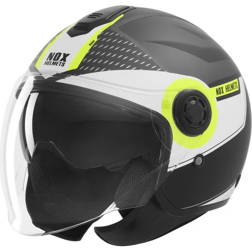 Prilba N182 ROUND NOX CASQN182ROUNDNOIRMATJAUNE S (čierna matná, žltá fluo, veľkosť S)