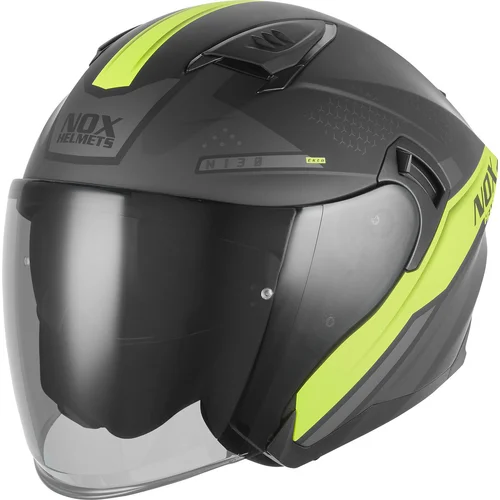 Prilba N130 EKTO NOX CASQN130EKTONOIRMATJAUNE L (čierna matná, žltá fluo, veľkosť L)