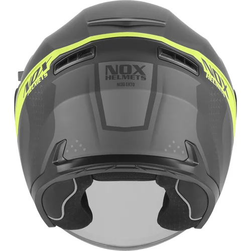 Prilba N130 EKTO (čierna matná, žltá fluo, veľkosť L) /NOX/ - obr. 2