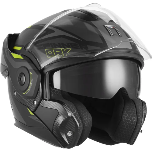 Prilba SPINNER ARK NOX CASQNSPINNERARKNOIRMATJAUNE S PREMIUM, (čierna matná, žltá fluo, veľkosť S) 2026