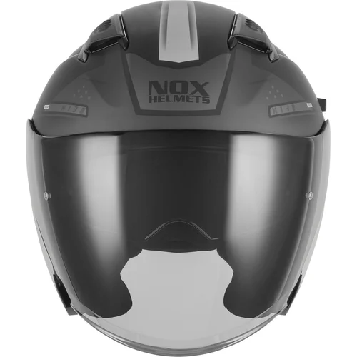 Prilba N130 EKTO (čierna matná, strieborná, veľkosť XL) /NOX/ - obr. 1