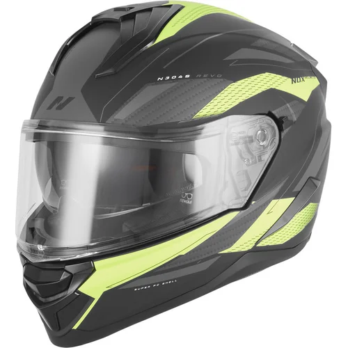 Prilba N304-S REVO NOX CASQN304SREVONOIRMATJAUNE M (čierna matná, žltá fluo, veľkosť M)
