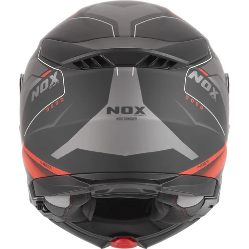 Prilba N967 CONQUER (čierna matná, červená, veľkosť M) /NOX/ - obr. 3