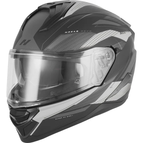 Prilba N304-S REVO NOX CASQN304SREVONOIRMATARGENT L (čierna matná, strieborná, veľkosť L)