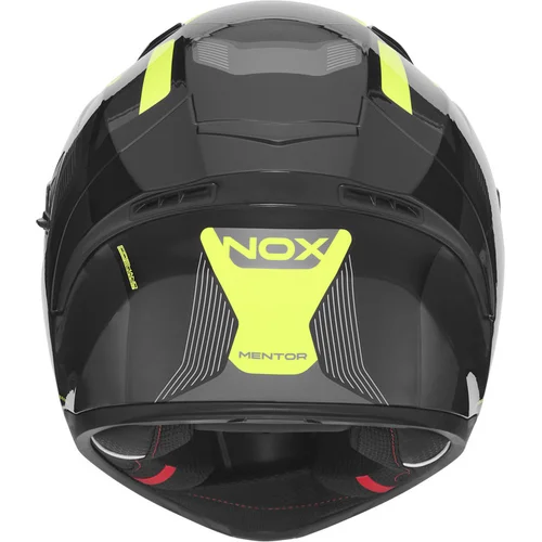 Prilba N402 MENTOR (čierna, žltá fluo, veľkosť M) 2026 /NOX/ - obr. 3