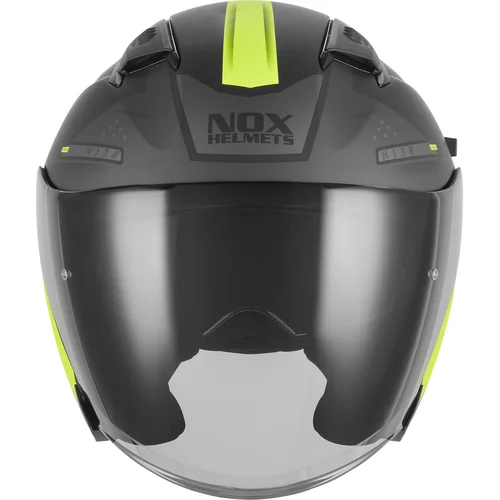 Prilba N130 EKTO (čierna matná, žltá fluo, veľkosť XL) /NOX/ - obr. 1
