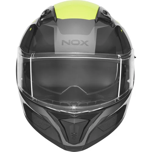 Prilba N402 MENTOR (čierna, žltá fluo, veľkosť L) 2026 /NOX/ - obr. 2