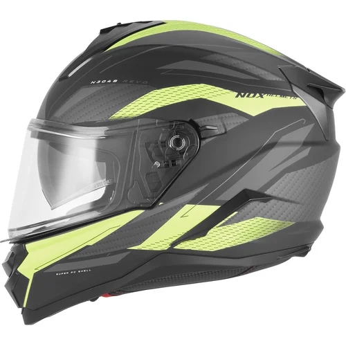 Prilba N304-S REVO (čierna matná, žltá fluo, veľkosť S) /NOX/ - obr. 3
