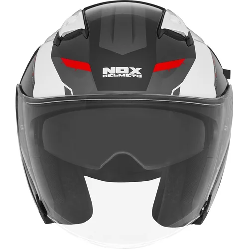 Prilba N130 KLINT (biela, čierna, červená, veľkosť XS) /NOX/ - obr. 1