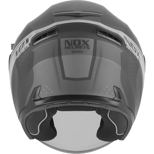 Prilba N130 EKTO (čierna matná, strieborná, veľkosť M) /NOX/ - obr. 2